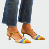 Adéla – Nízké Podpatky s Barevnými Detaily