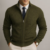 Jake – Cardigan s zipem z merino vlny