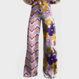 Adéla – Stylové Kalhoty s Širokými Nohavicemi a Vzory