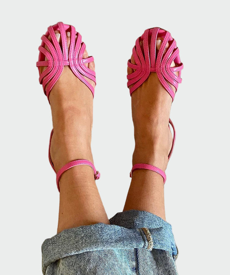 Adéla – Ploché Sandály s Pletenými Pásky