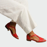 Adéla – Nízké Otevřené Sandály s Páskem