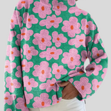 Angel – Rolákový Svetr S Květinovým Vzorem