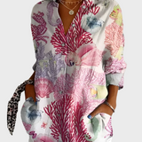 Adéla – Bavlněná Blůza s Květinovým Vzorem