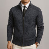 Jake – Cardigan s zipem z merino vlny