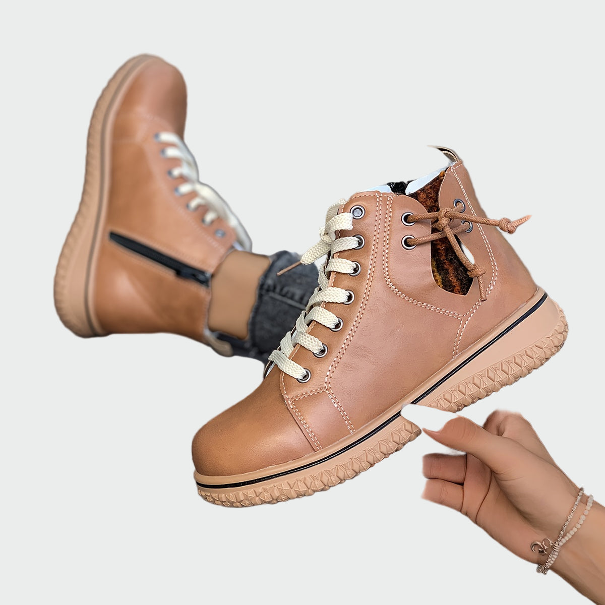 Anna – Ortopedické Kožené Kotníkové Boty