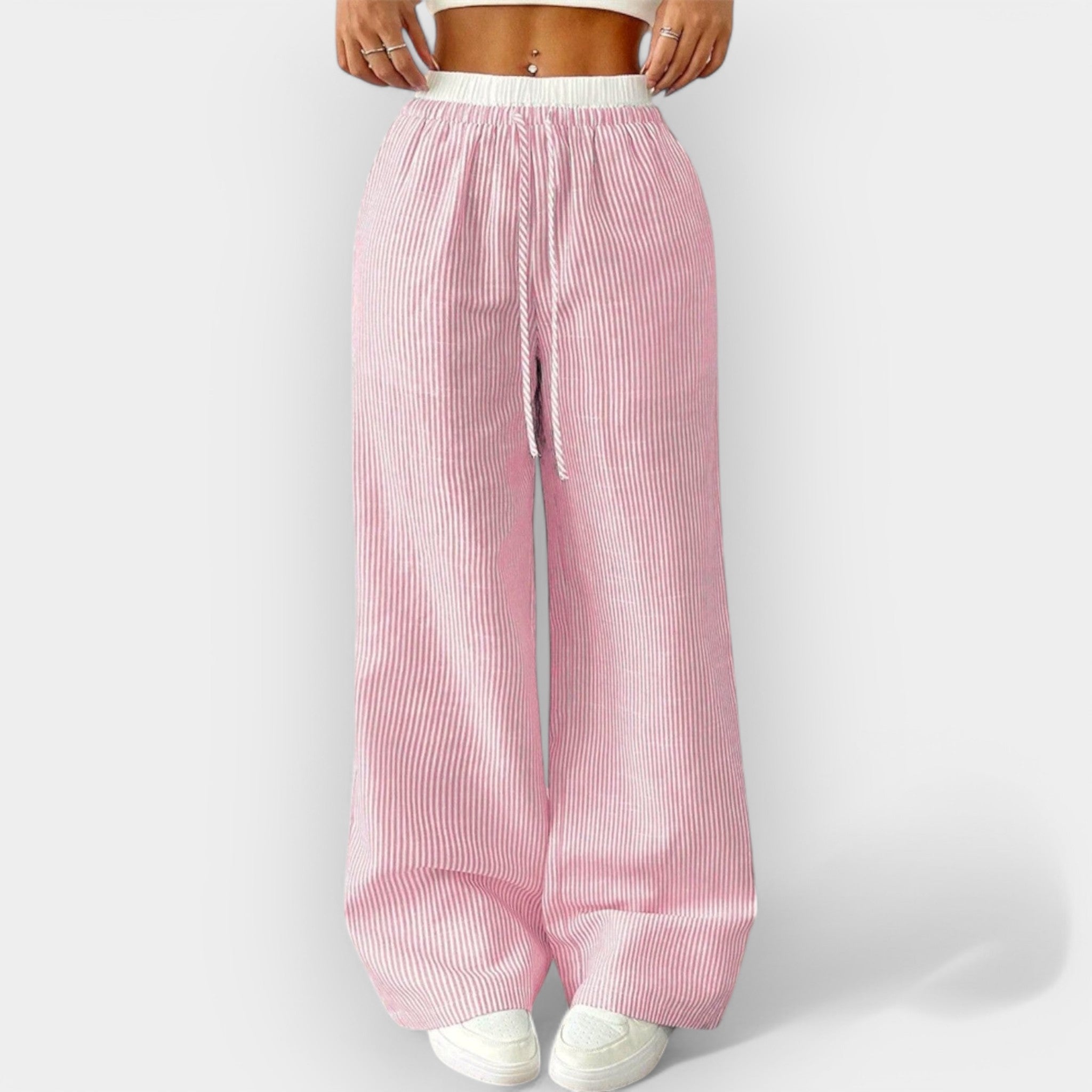 Sofie – Pruhované Široké Kalhoty