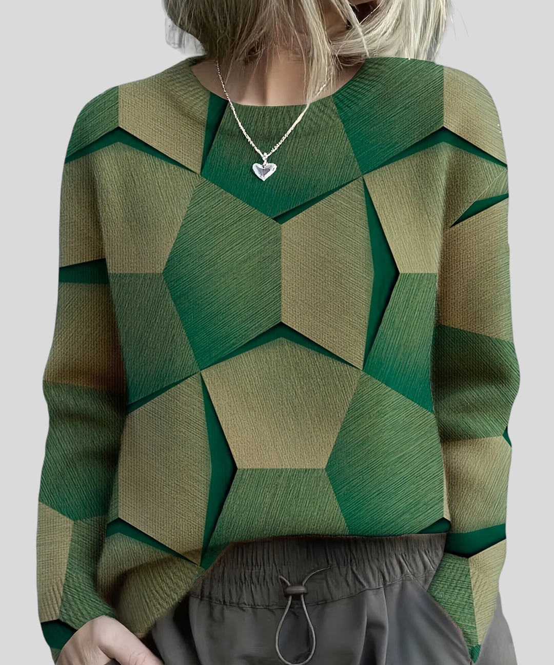 Lolit – Geometrický Pletený Svetr