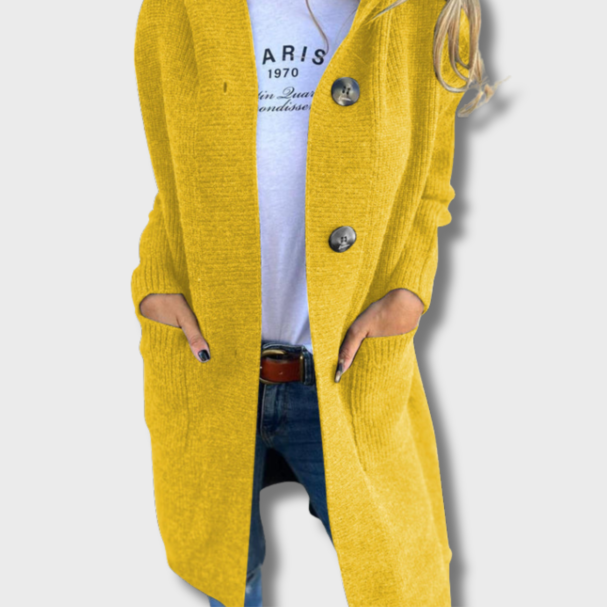 Olga – Elegantní Dlouhý Pletený Kardigan