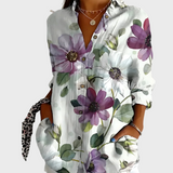 Adéla – Bavlněná Blůza s Květinovým Vzorem