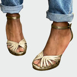 Adéla – Sandály s Dvoubarevným Podpatkem