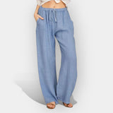 Anna – Letní Lněné Kalhoty Vzdušné