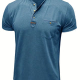 Tomáš – Měkké Základní Tričko s Kapsou na Prsou pro Muže