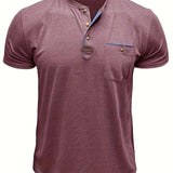 Tomáš – Měkké Základní Tričko s Kapsou na Prsou pro Muže