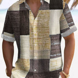 Marek – Lehké Patchwork Pánské Krátké Rukávy