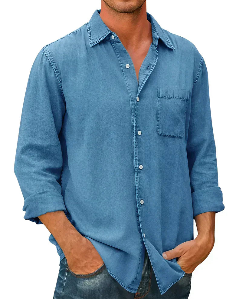 Tomáš – Pánská Volnočasová Košile s Dlouhým Rukávem