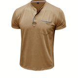 Tomáš – Měkké Základní Tričko s Kapsou na Prsou pro Muže