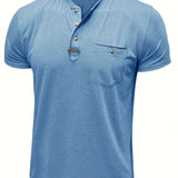 Tomáš – Měkké Základní Tričko s Kapsou na Prsou pro Muže