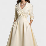 Lina – Saténové Midi Šaty