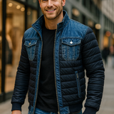 Jake - Hybridní denimová prošívaná bunda pro městský styl