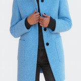 Lidia – Bunda s Vysokým Límcem z Vlněné Směsi