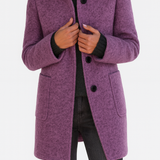 Lidia – Bunda s Vysokým Límcem z Vlněné Směsi