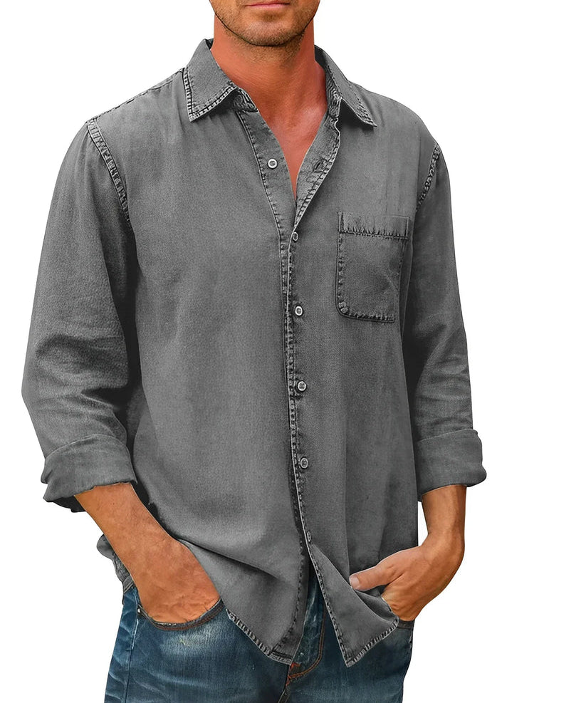 Tomáš – Pánská Volnočasová Košile s Dlouhým Rukávem