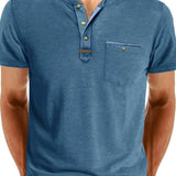 Tomáš – Měkké Základní Tričko s Kapsou na Prsou pro Muže