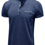 Tomáš – Měkké Základní Tričko s Kapsou na Prsou pro Muže