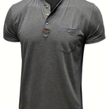 Tomáš – Měkké Základní Tričko s Kapsou na Prsou pro Muže