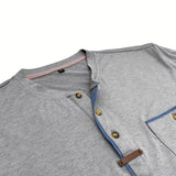 Tomáš – Měkké Základní Tričko s Kapsou na Prsou pro Muže