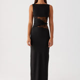 Lena – Maxi Šaty s Decentními Výřezy a Šněrováním