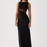 Lena – Maxi Šaty s Decentními Výřezy a Šněrováním