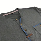 Tomáš – Měkké Základní Tričko s Kapsou na Prsou pro Muže