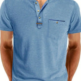 Tomáš – Měkké Základní Tričko s Kapsou na Prsou pro Muže