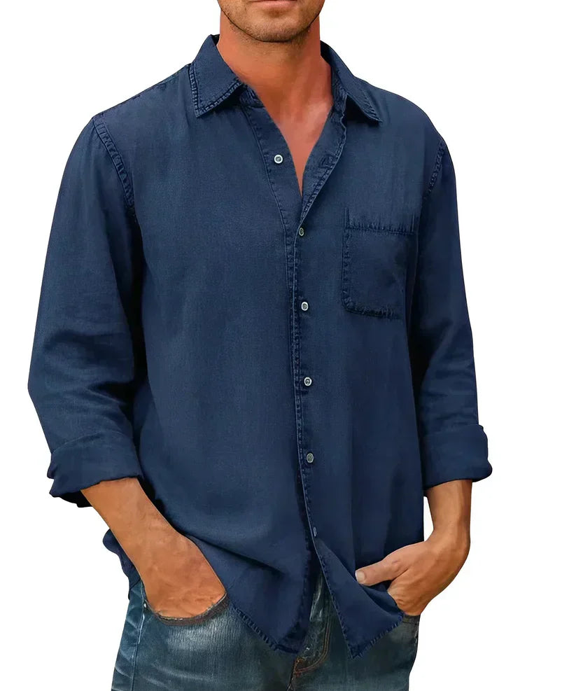 Tomáš – Pánská Volnočasová Košile s Dlouhým Rukávem