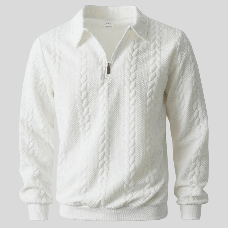 Simone – Elegantní Pletené Polo S Krátkým Zipem