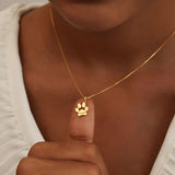 Roselle - Náhrdelník S Gravírovanou Tlapkou