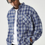 Tomáš – Kostkovaná Košile s Dlouhým Rukávem ve Velkých Velikostech pro Muže