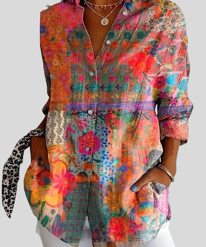 Rina – Halenka S Barevným Vzorem