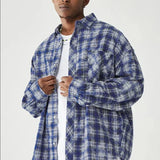 Tomáš – Kostkovaná Košile s Dlouhým Rukávem ve Velkých Velikostech pro Muže