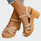 Adéla – Pletené Sandály na Podpatku