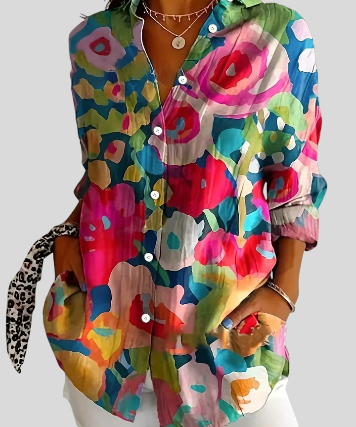 Rina – Halenka S Barevným Vzorem