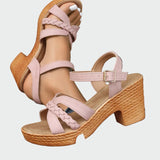 Adéla – Pletené Sandály na Podpatku