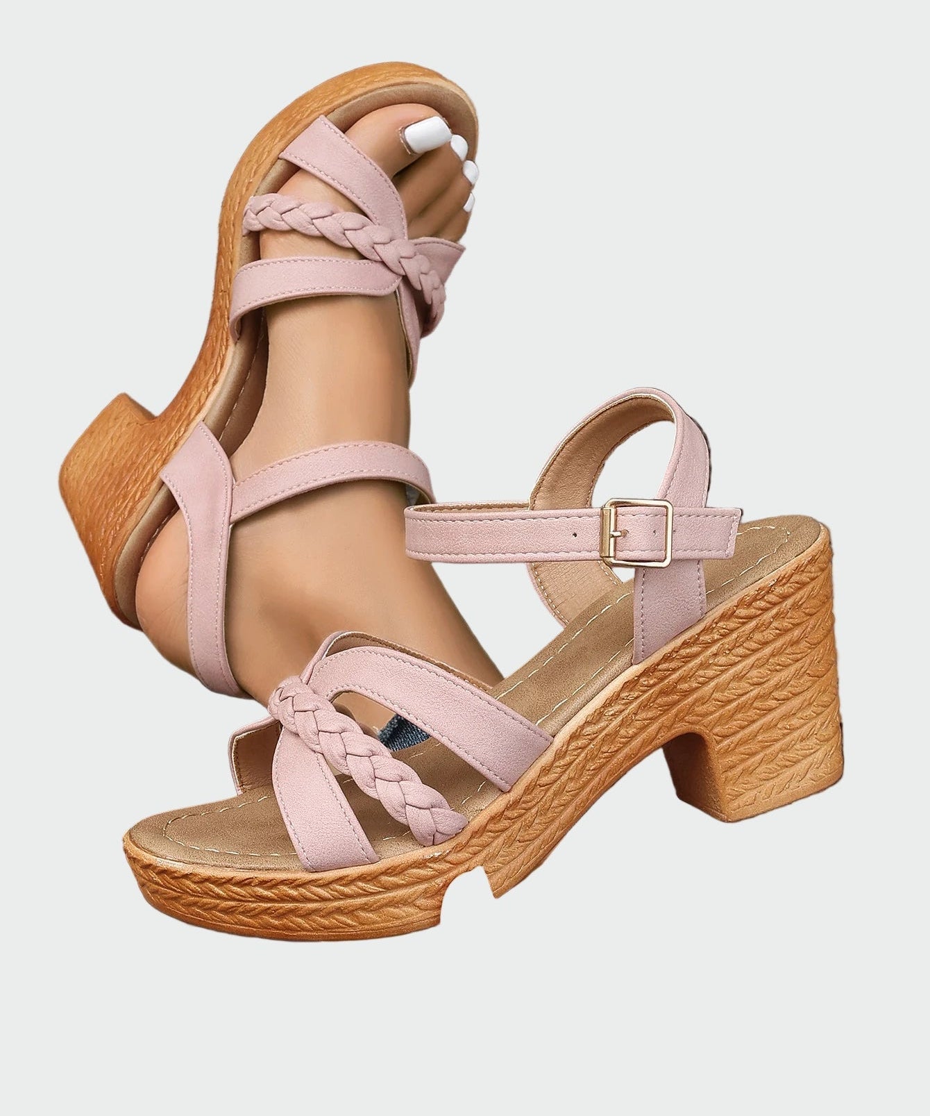 Adéla – Pletené Sandály na Podpatku