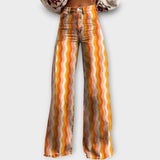 Adéla – Džínové Kalhoty s Barevnými Pruhy