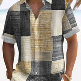 Marek – Lehké Patchwork Pánské Krátké Rukávy