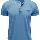 Tomáš – Měkké Základní Tričko s Kapsou na Prsou pro Muže