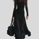 Lunaria – Dlouhé Tylové Šaty V Černé Barvě S Éterickým Kouzlem