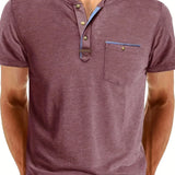 Tomáš – Měkké Základní Tričko s Kapsou na Prsou pro Muže