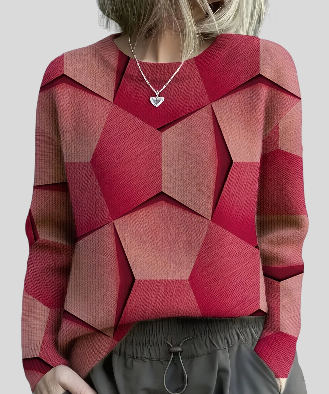 Lolit – Geometrický Pletený Svetr